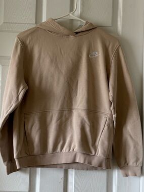 Nike Boys Hooded Pullover Hoodie - Beige